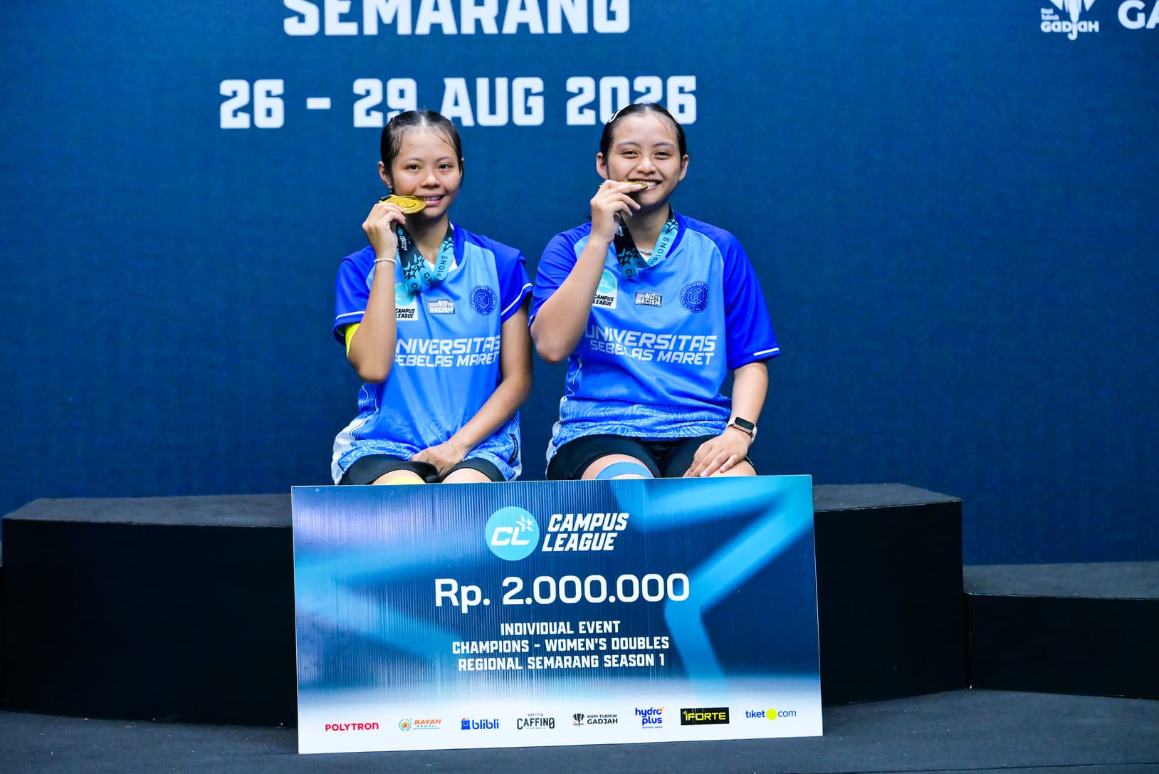 UNS 'Biru' Rebut Juara Ganda Putri Regional Semarang